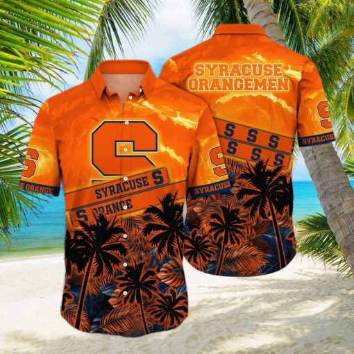 Vintage NCAA Syracuse Orange Hawaiian Shirt Gift For Beach Lovers