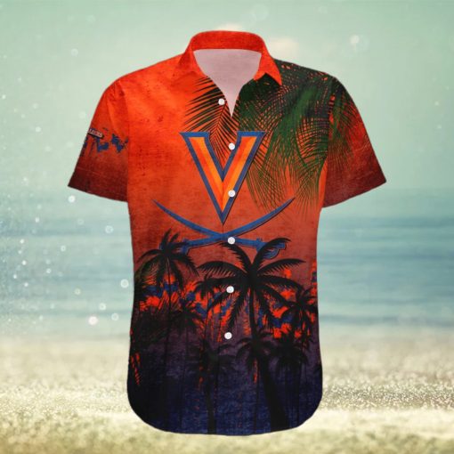 Virginia Cavaliers 3D Hawaiian Shirt Coconut Tree Tropical Grunge NCAA Summer Beach For Fans Gift