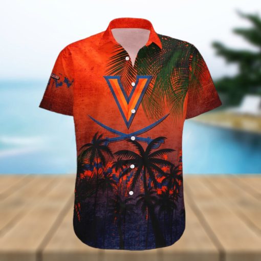 Virginia Cavaliers 3D Hawaiian Shirt Coconut Tree Tropical Grunge NCAA Summer Beach For Fans Gift