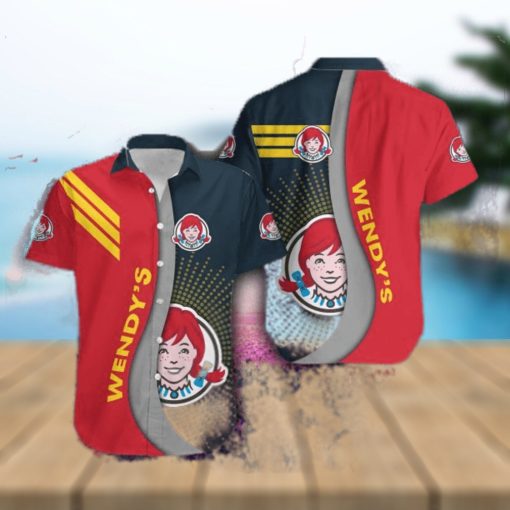 WENDY’S Logo Stylish 3D Hawaiian Shirt Gift For Men Women