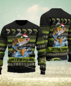 Walleye Fishing Ugly Christmas Sweater For Men And Women