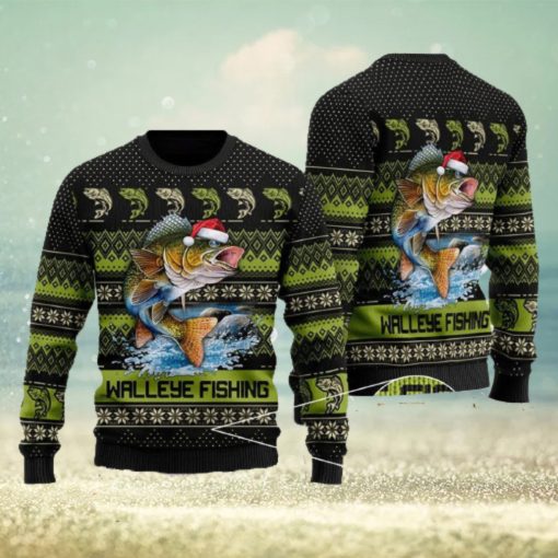 Walleye Fishing Ugly Christmas Sweater For Men And Women