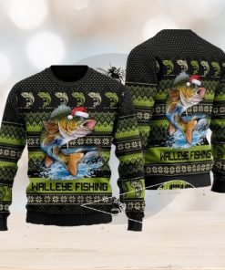 Walleye Fishing Ugly Christmas Sweater For Men And Women