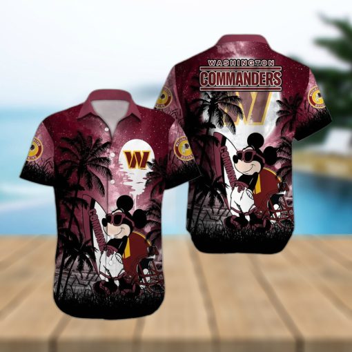 Washington Commanders American Football Mickey Pattern Hawaiian Shirt