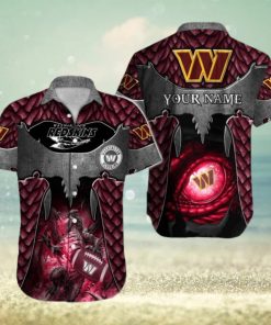 Washington Commanders NFL 3D Hawaiian Shirt Funny Men And Women For Fans Gift Custom Name