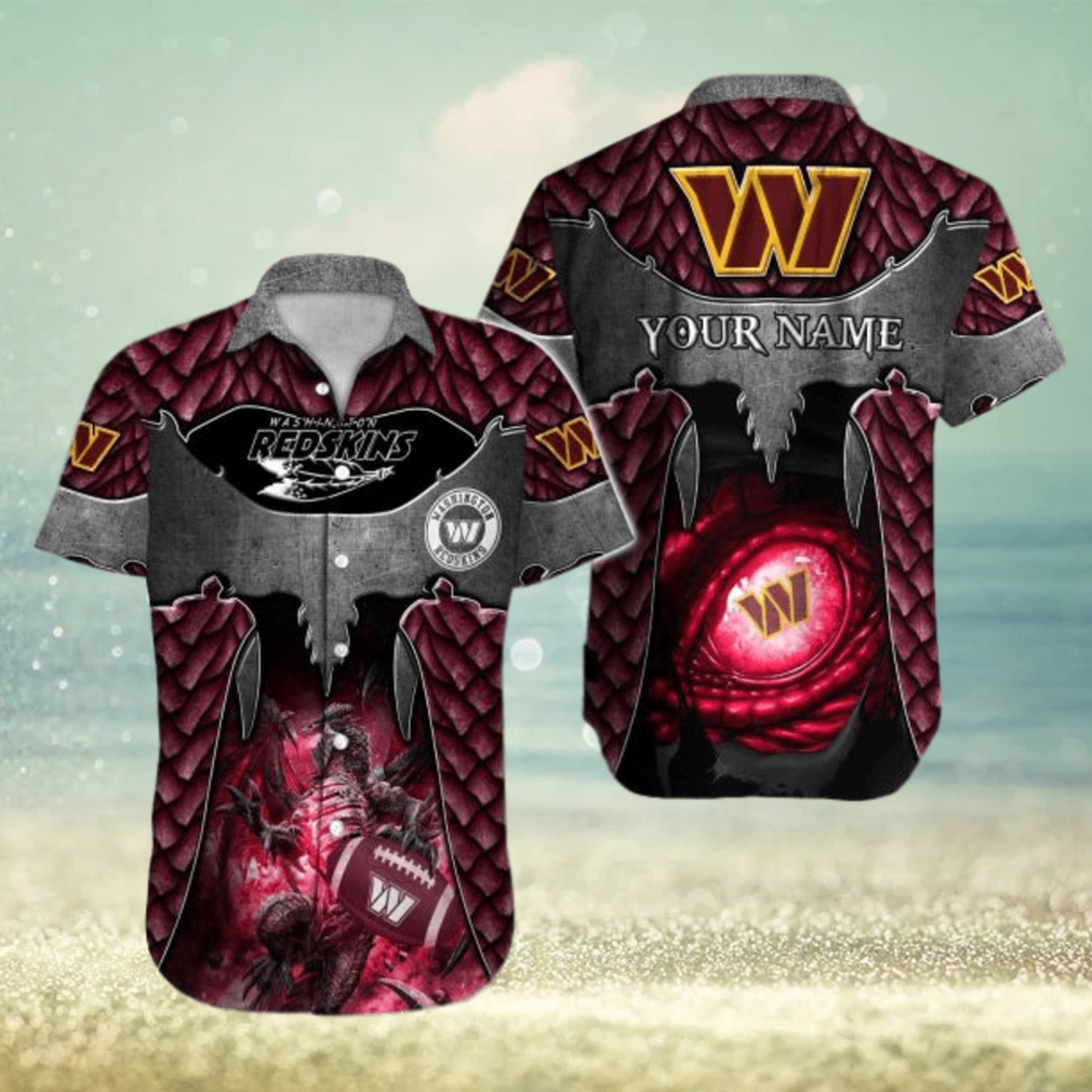 Washington Commanders Hawaiian Shirt NFL Football Custom Name Hawaiian Shirt  Cheap For Men Women - T-shirts Low Price