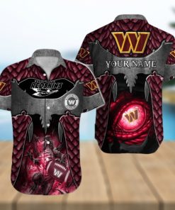 Washington Commanders NFL 3D Hawaiian Shirt Funny Men And Women For Fans Gift Custom Name