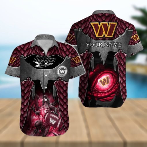 Washington Commanders NFL 3D Hawaiian Shirt Funny Men And Women For Fans Gift Custom Name