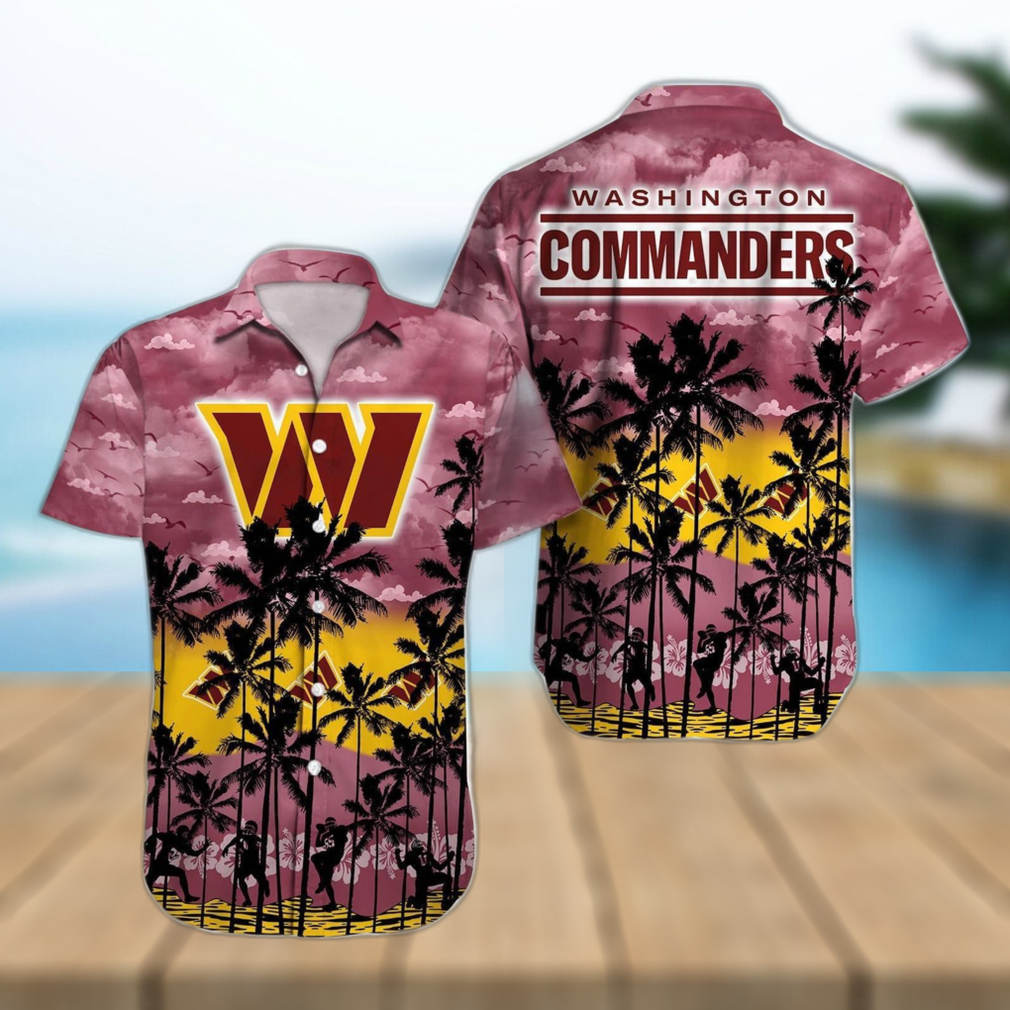 Washington Commanders Hawaiian Shirt All Over Print - T-shirts Low