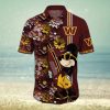 New York Mets Pink Orange Yellow White Hibiscus Black Background 3D Hawaiian Shirt Gift For Fans