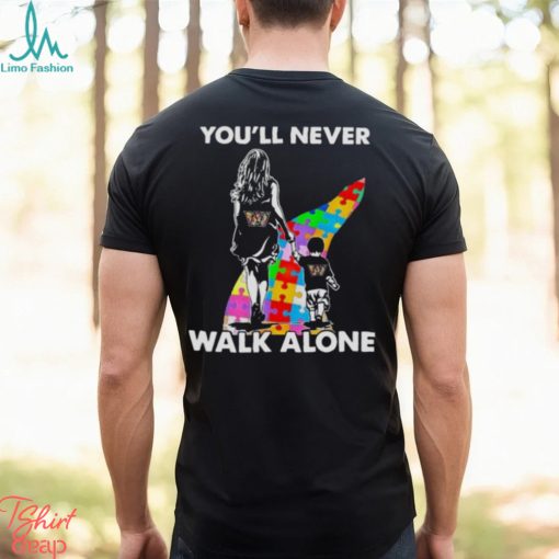 Washington Commanders You’ll Never Walk Alone Mom And Son Autism T Shirt