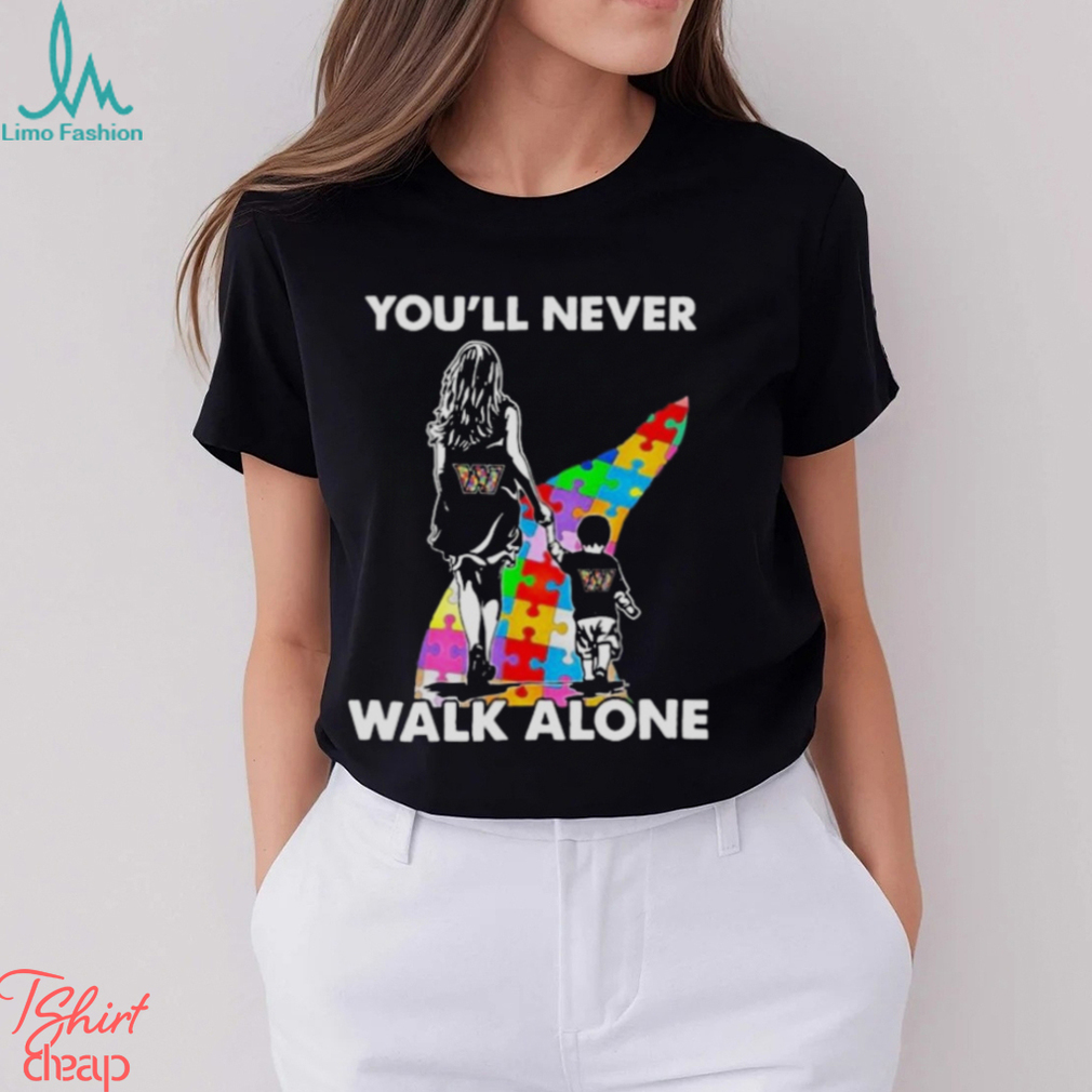 Washington Commanders You'll Never Walk Alone Mom And Son Autism T