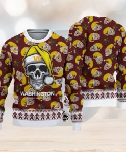 Washington Football Team Christmas Skull Pattern Pattern 3D Sweater Christmas Gift