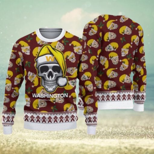 Washington Football Team Christmas Skull Pattern Pattern 3D Sweater Christmas Gift