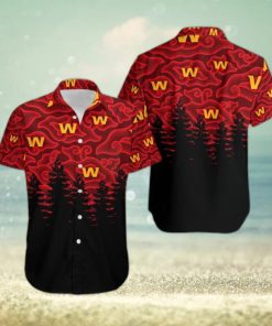 Washington Football Team Flower Set 3D Hawaiian Shirt And Short