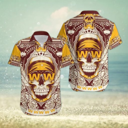 Washington Football Team Skull Diamon Hawaiian Shirt Gift For Halloween