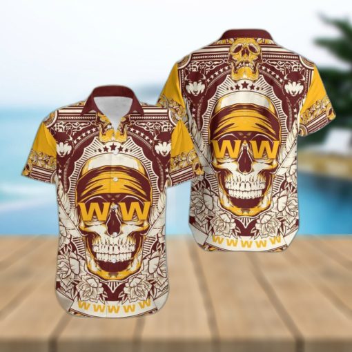 Washington Football Team Skull Diamon Hawaiian Shirt Gift For Halloween