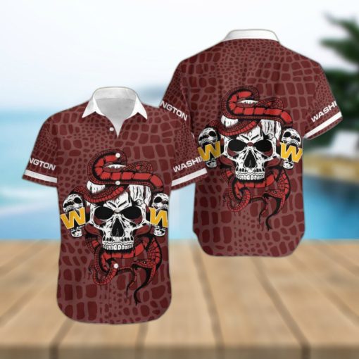 Washington Football Team Snake And Skull Octopus Hawaiian Shirt Gift For Halloween