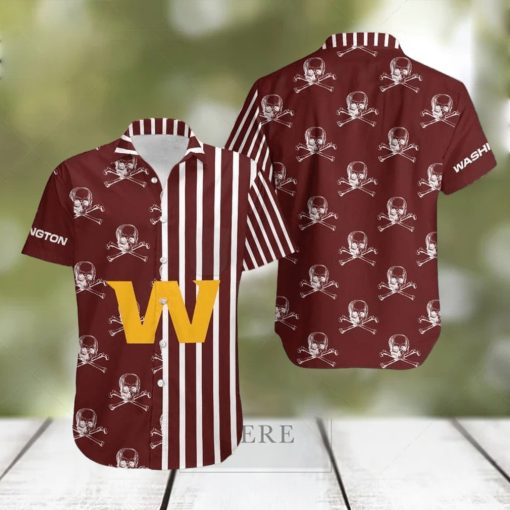 Washington Football Team Stripes and Skull Danger Hawaiian Shirt Gift For Halloween