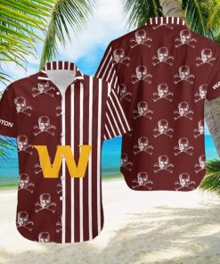 Washington Football Team Stripes and Skull Danger Hawaiian Shirt Gift For Halloween