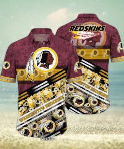 Washington Redskins NFL Hawaiian Shirt Graphic Tropical Pattern 3D Printed Beach Shirt Summer Gift For Fans Hot Trend 2023