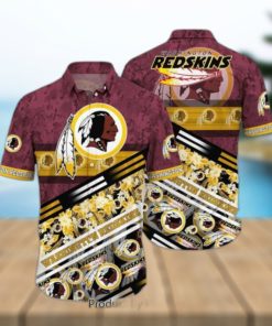 Washington Redskins NFL Hawaiian Shirt Graphic Tropical Pattern 3D Printed Beach Shirt Summer Gift For Fans Hot Trend 2023