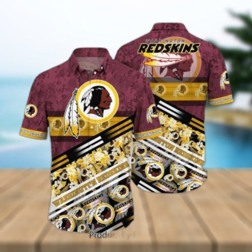 Washington Redskins NFL Hawaiian Shirt Graphic Tropical Pattern 3D Printed Beach Shirt Summer Gift For Fans Hot Trend 2023