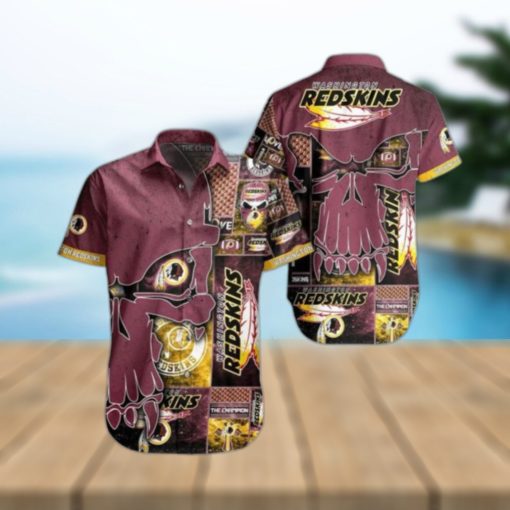 Washington Redskins NFL Hawaiian Shirt Skull Printed 3D New Trend Summer For Fans Hot Trend 2023