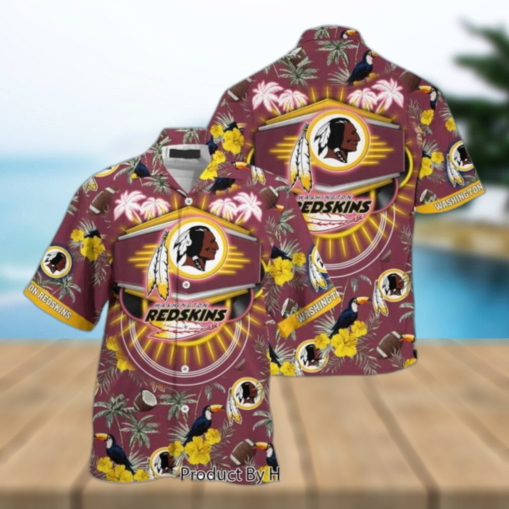 Washington Redskins NFL Graphic Design Short Sleeves Hawaiian Shirt