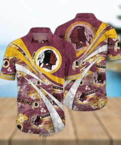 Washington Redskins NFL Summer Hawaiian Shirt Floral Pattern Graphic For Football NFL Enthusiast Hot Trend 2023