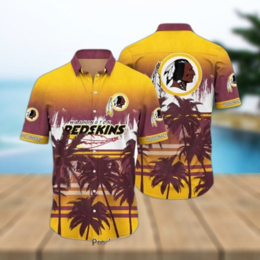 Washington Redskins NFL Summer Hawaiian Shirt Tropical Pattern Graphic For Sports Enthusiast Hot Trend