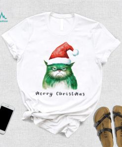 Watercolor Christmas Grumpy Cat Clipart Shirt