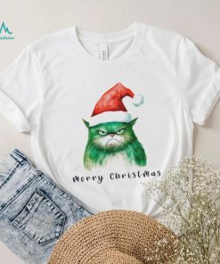 Watercolor Christmas Grumpy Cat Clipart Shirt