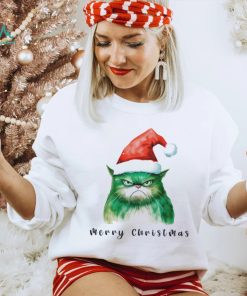 Watercolor Christmas Grumpy Cat Clipart Shirt
