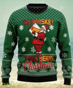 We Whiskey You A Merry Ugly Christmas Sweater Thankgiving Gift Men Women