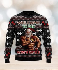 Welcome To The North Swole Merry Ugly Christmas Sweater