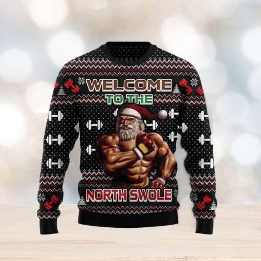 Welcome To The North Swole Merry Ugly Christmas Sweater