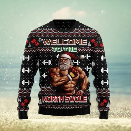 Welcome To The North Swole Merry Ugly Christmas Sweater