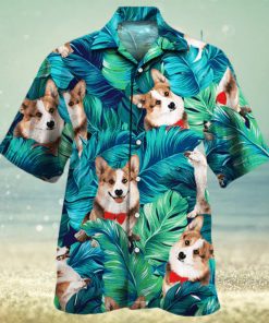 Welsh Corgi Dog Lovers Hawaiian Style For Summertime All Printed 3D Hawaiian Shirt