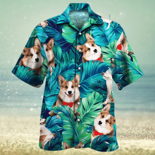 Welsh Corgi Dog Lovers Hawaiian Style For Summertime All Printed 3D Hawaiian Shirt