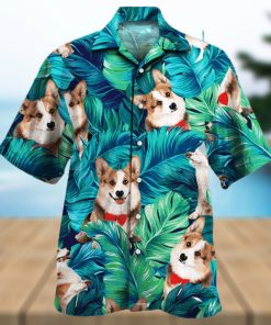 Welsh Corgi Dog Lovers Hawaiian Style For Summertime All Printed 3D Hawaiian Shirt