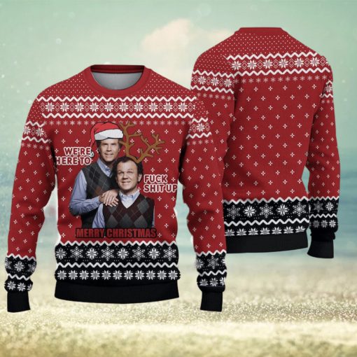 We’re Here To F Sh Up Merry Xmas Christmas Gift For Holiday Step Brothers 3D Ugly Christmas Sweater