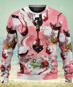 Wine Drinking A Glass Of Fine Wine On Ugly Christmas Sweater