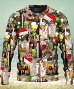 Wine For A Night Ugly Christmas Sweater