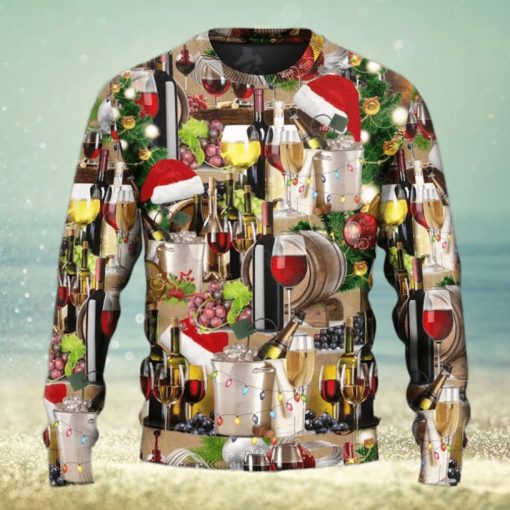 Wine For A Night Ugly Christmas Sweater