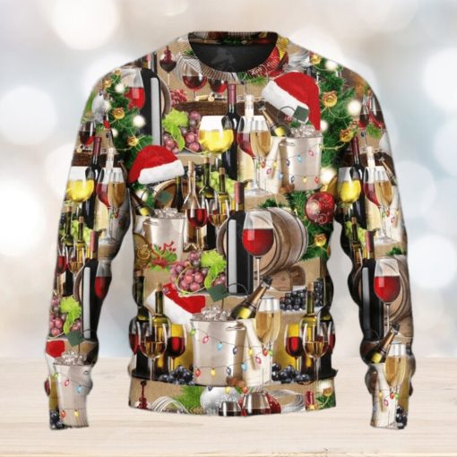 Wine For A Night Ugly Christmas Sweater