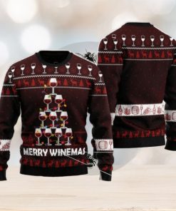 Wine Tree Merry Winemas Men And Women Christmas Gift 3D Ugly Christmas Sweater