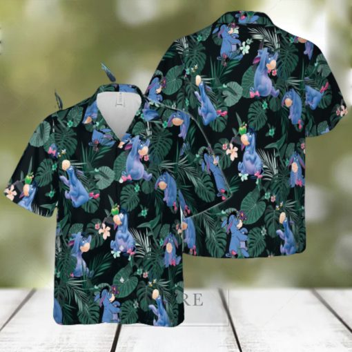 Winnie The Pooh Eeyore Hawaiian 3D Shirt For Men And Women Gift Short Sleeve Beach Shirt