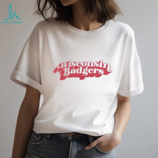 Wisconsin Badgers Pressbox Women’s Vintage Easy T Shirt   White