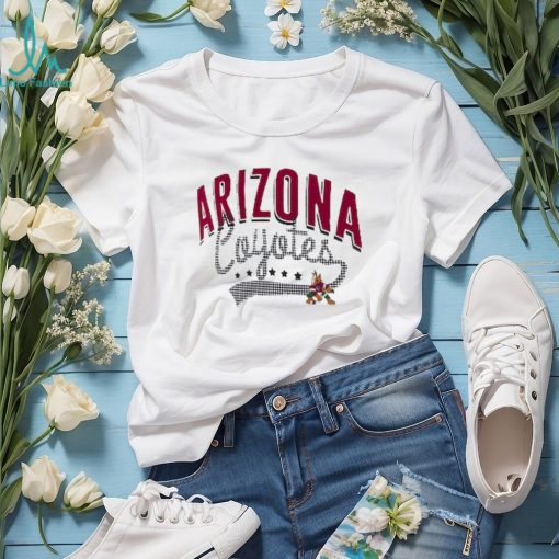 Women’s Arizona Coyotes G III 4Her by Carl Banks White Filigree Logo V Neck T Shirt